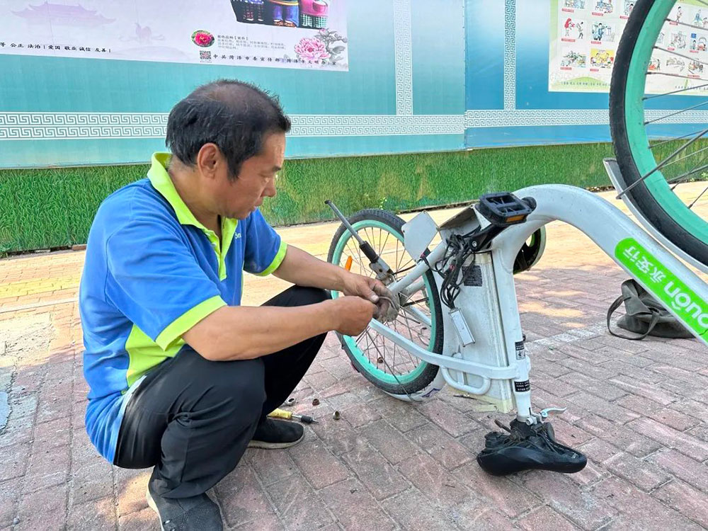 每天檢修200余輛故障車(chē)確保市民騎行安全